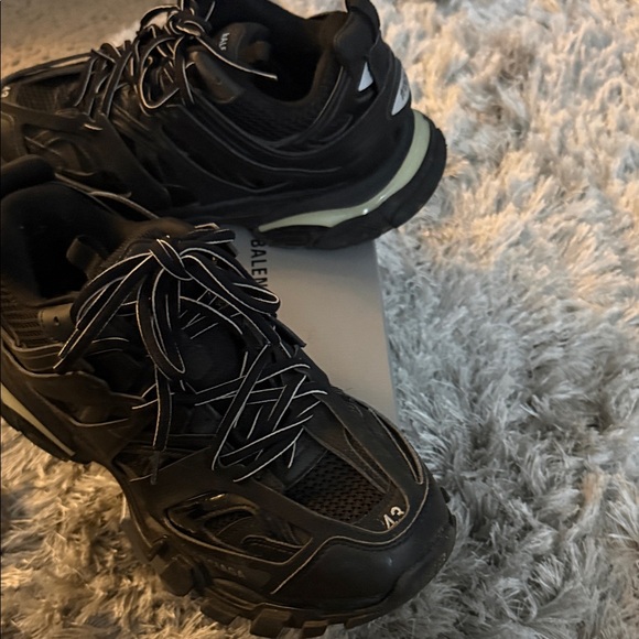 Balenciaga Black Athletic Shoes with White Accent size 43 main image 4